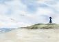 Preview: Postkarte DIN-A6 Aquarell Maritim Kunst Druck Kunstdruck Nordsee Insel Baltrum Bake Düne Dünen Strand Meer